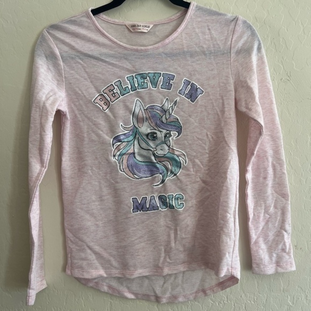 Gee Jay Girls Long Sleeve Pijama Top sz 10/12